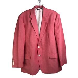 Croft &‎ Barrow Sport Coat Jacket Blazer Mens 44R Red Classic Fit Country Club